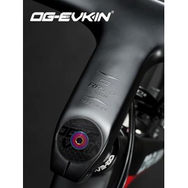 OG-EVKIN HC-001 Lightweight Carbon Head Cap with Titanium Bolts Carbon Fiber Titanium Top Cap M6 Ultra Light 6.2g Bicycle Accessories Hill Climb 1 1/8" (28.6mm) Threadless Headset (Carbon, HC-001)