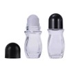 TOPWEL 2PCS 50ml/1.69oz Empty Clear Deodorant Glass Roller Bottles Refillable