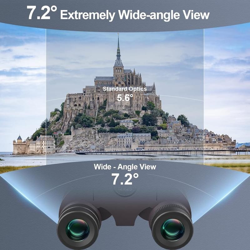 12x25 Ultra HD Binoculars for Adults with Phone Adapter and