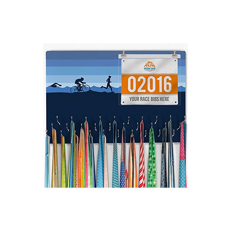 Gone For a Run Hooked On Medals Hanger & Bib