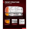 Torchbeam Headlight Assembly for 1999-2006 GMC Sierra 1500 Chrome Replacement