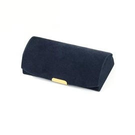 JTC LTD Velvet Ring Box for Jewelry Display | Creative Travel Organizer with Gold Clasp | Portable Ring Case – Velvet Gray | Romantic Travel Case Organizer for Women