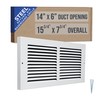 Fits 14x6 Duct Opening | Steel Baseboard Return Air Grille