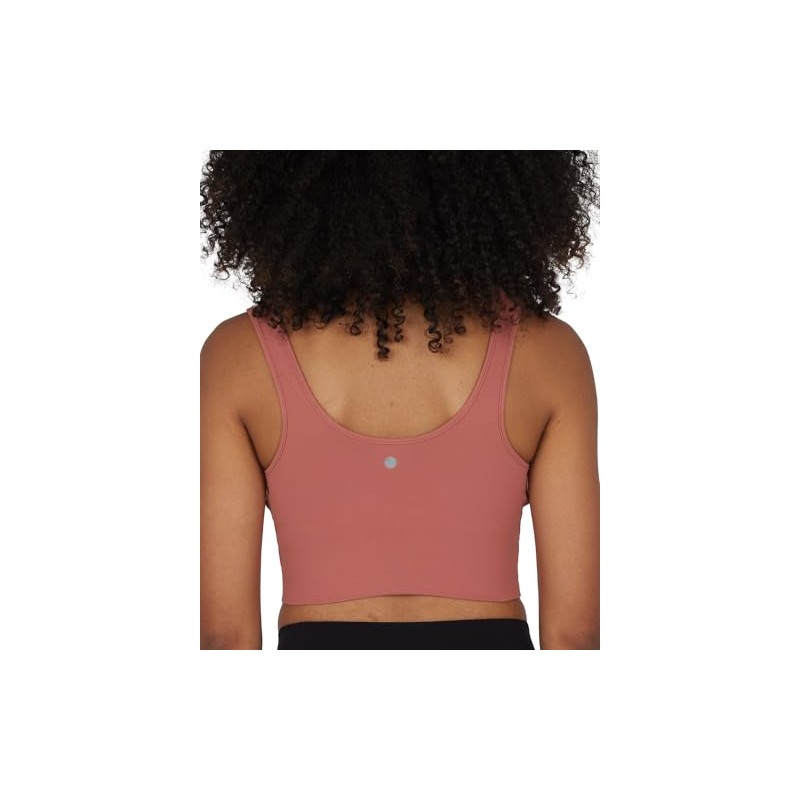 Yogalicious Nude Tech Contouring Cropped Bra Top, Cedarwood, X-Large