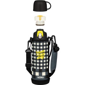 Thermos FJJ-1000WF BKC Vacuum Insulated 2-Way Bottle, 0.4 gal (1.0 L) / 1.03 L Black Check