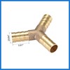 VekAuto 10mm 3/8" ID Brass Barb Splicer Fitting Y-Shaped 3