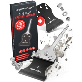 KSP-TEC® - SDS Plus Putty Chisel - Includes Replacement Blade - Easy Removal of Carpet, Flooring, Paint etc. (SDS Plus Putty Chisel)