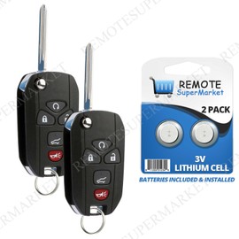 RemoteSuperMarket 2 Replacement for GMC Acadia Savana Sierra Yukon XL Remote Flip Key Fob 5b Suv