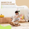 Qaba 4-in-1 Rocking Horse with Detachable Balance Board for 2-5