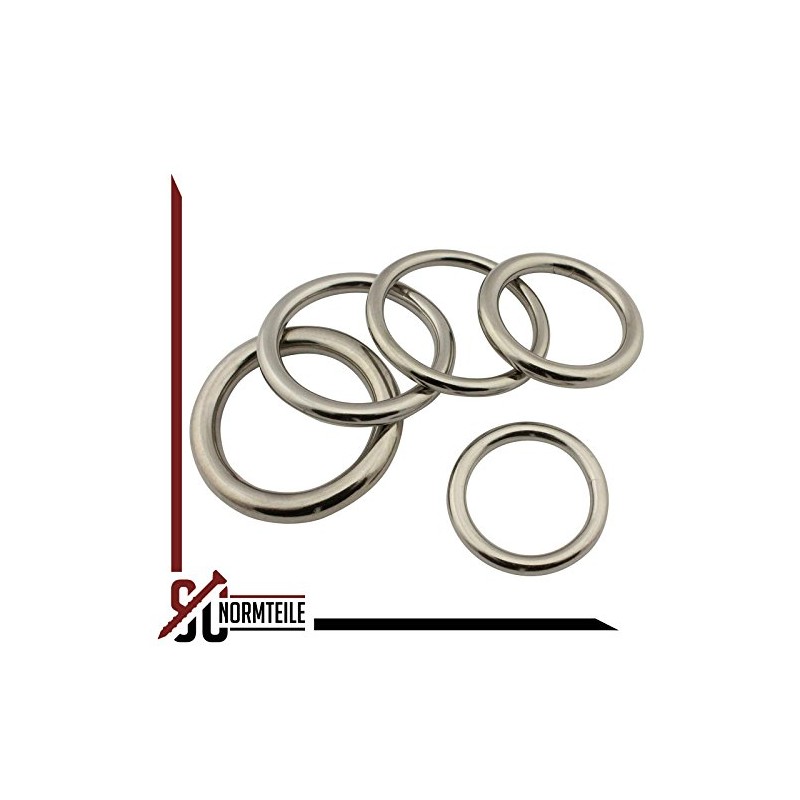 A4 / V4A Stainless Steel Rings, Pack of 10, SC