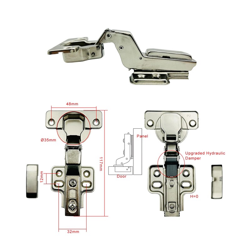 GEFONG 105 Degree Clip-on Embed Kitchen Cabinet Soft Close Hydraulic