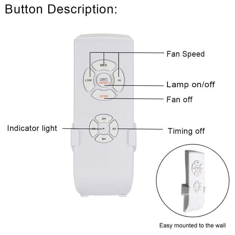 Upgrade Universal WiFi Ceiling Fan Light Remote Control Kit, Wireless