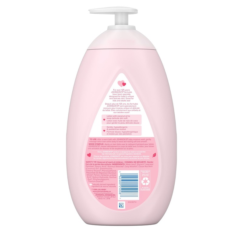 Johnson's Baby lotion, body moisturizer for dry, delicate skin, 800ml