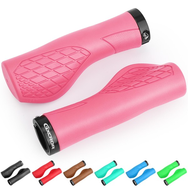 GXCROR Bike Grips,Ergonomic Bicycle Handlebars Grips Shock Absorbing Dual-Density Silicone,Universal