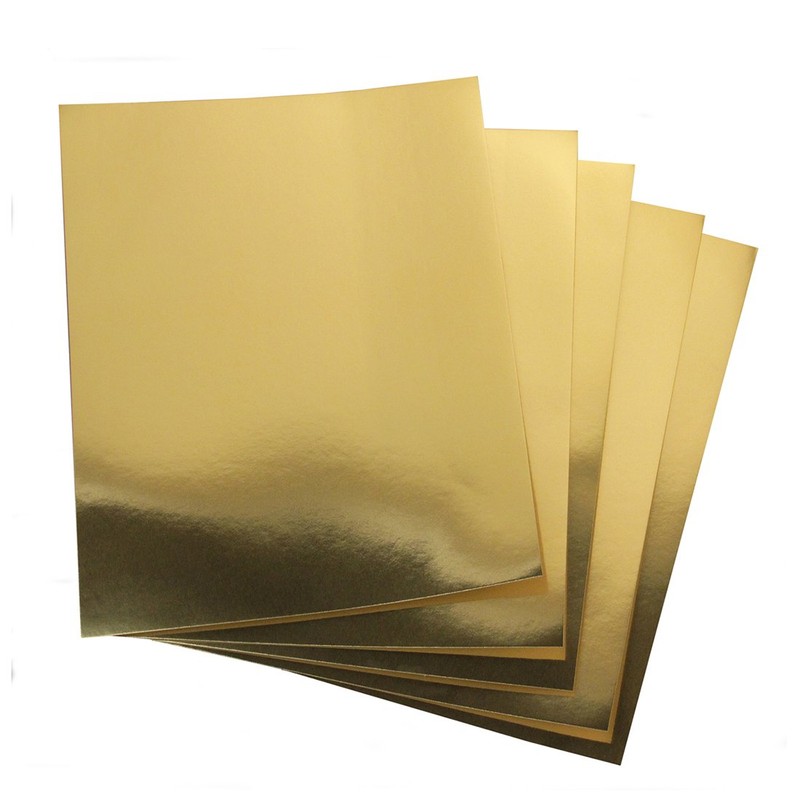 Hygloss Products Metallic Foil Board-10 Sheets, 10"x13" 5 Gold &