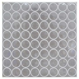 ColorfulCritters Reflective Hot Dot, 1 Inch Diameter, 64ct Per Sheet (Silvery/White)