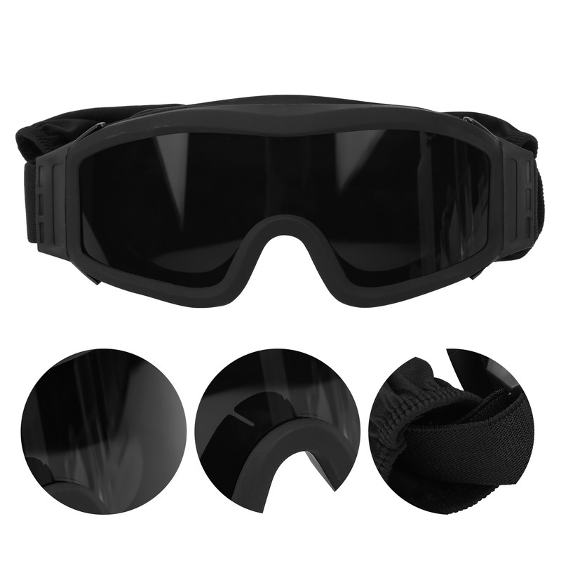 Tactics DustProof Protective Glasses Impact Resistant AntiExplosion Military Goggles(Verre gris