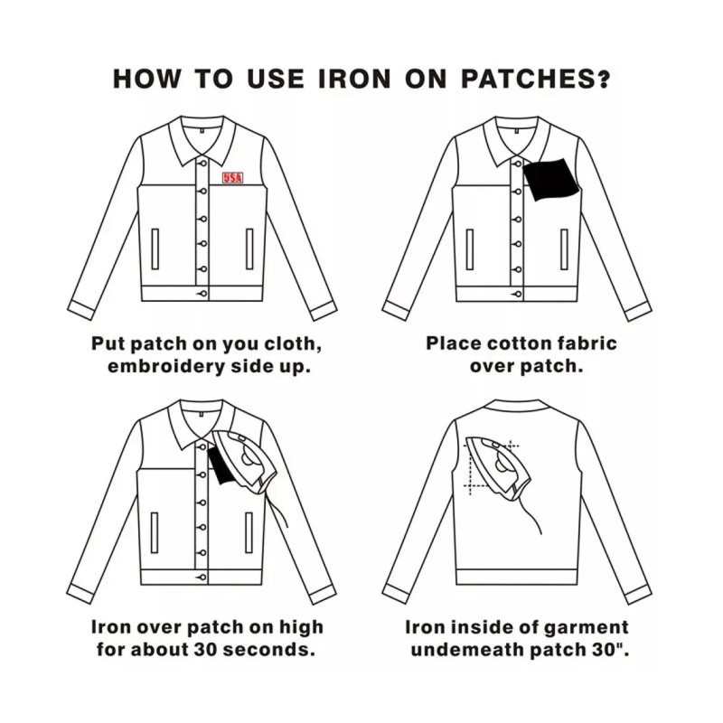 Unbranded 4"  Alpha Iron on/Sew on Patch, Embroidered Patch, #P-4204