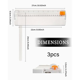 ZAMXHUG Paper Cutter - Cutting Machine Paper with Cutting Line Guide and Side Ruler, Portable Paper Cutter for Scrapbooking, Craft Paper, Cardboard, Label at Home and Office (A4)
