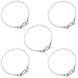 Lsqurel 5 Pack Stage Light Safety Cable Stainless Steel Security Wire for Lighting, Luggage, Garage Goor, Camera