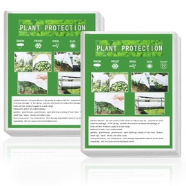 ZYNERY 2 Pack Plant Covers Freeze Protection, 1.2oz/yd² Frost Cloths for Outdoor Plants, Garden Cover Floating Row Covers, Plant Covers for Winter, Frost Blankets for Outdoor Plants - 6.6 x 16.4 Ft