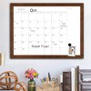TORASO Dry Erase Monthly Calendar Board, Solid Wood Frame Magnetic