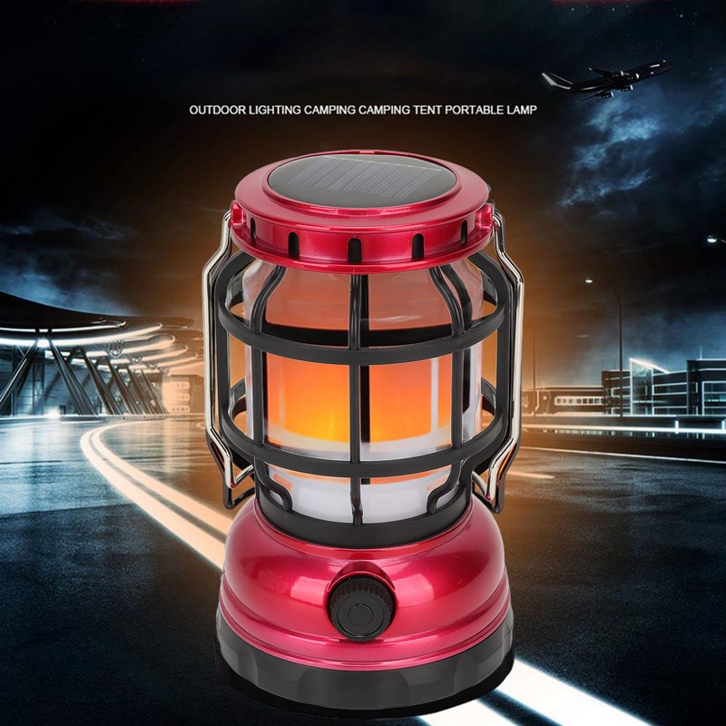 Camping Lantern ABS Plastic Portable USB and Solar Charging Survival