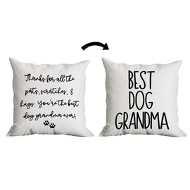 huester Dog Grandma Gifts Pillow Covers 12x20, Dog Pillows Cases, Best Dog Grandma Ever Pillows Decorative Throw Pillows Cover, Dog Room Home Decor, Gifts for Dog Grandma Grandmother