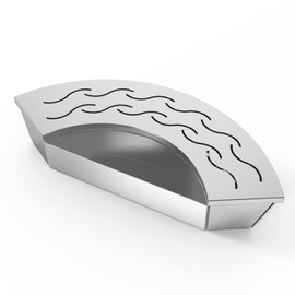 onlyfire Curved BBQ Smoker Box with Detachable Water Reservoir for Weber 47-57cm Kettle, Kamado Joe Classic, Large Big Green Egg and Other Similar Charcoal Kettle and Ceramic Grills