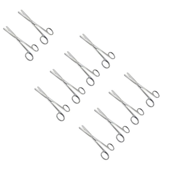 Unbranded 10 PC Operating Scissors 5.5" Straight Tip Blunt Blunt