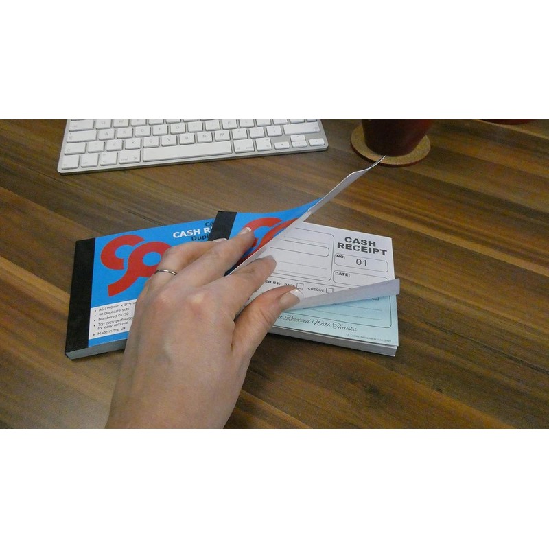 Cherry Carbonless NCR Cash Receipt Book Duplicate A6 50 Sets
