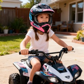 Motocross Helmet,Youth & Kids ATV Dirt Bike Motorcycle, BMX 4-Wheeler Off-Road Mountain Bike Helmet,DOT Certified,W/Gloves Goggles Mask 4-Piece Set (Pink, Large)