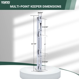 Wynn Hardware Sliding Glass Door Multi-Point Door Keeper 10-7/8" H x 1" W | Keeper Replacement for Mortise Lock 2 Point | Fix and Repair Sliding Door Keeper | K-12-417
