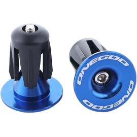 1 Pair Bike Grip Handle Bar End Cap 15-20.5 Mm Aluminium Alloy MTB Handlebar Plugs Cover Caps Handlebar Accessory for Bicycle,Bicycle Handlebar Grips,Handlebars, Headsets and Stems (Blue)