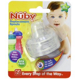 Nuby Replacement Silicone Spouts 12 Pack