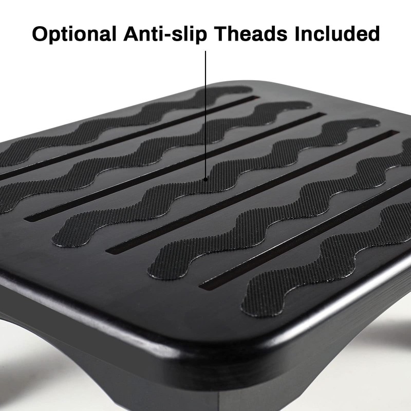 URFORESTIC Solid Wood Bed Step Stool Super Large/Bedside Steps for