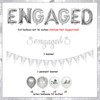 Jollyboom Engagement Party Decorations Silver, We Are Engaged Pennant Banner