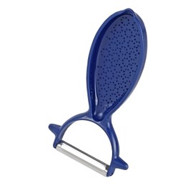 DELISH KITCHEN CC-1279 Pearl Metal Peeler Peeler, Navy, 5.7 x 3.1 x 1.4 inches (14.5 x 8 x 3.5 cm), Fit Grater, Peeler