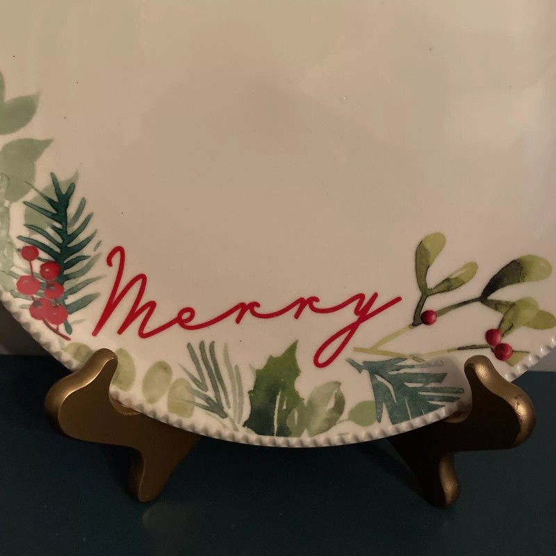 Bird Better Homes and Gardens Holiday 9” Salad Plate “Merry”
