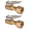 Pack of 2 Air Chuck with Clip, Tyre Valve Adapter,