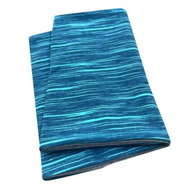 'Chicken' Lightweight Boots Slip-On Scarf Shawl Neckerchief "Lines, Ökostoffen Inner Plain Grey (Organic), Petrol Blue/Turquoise, 20170705