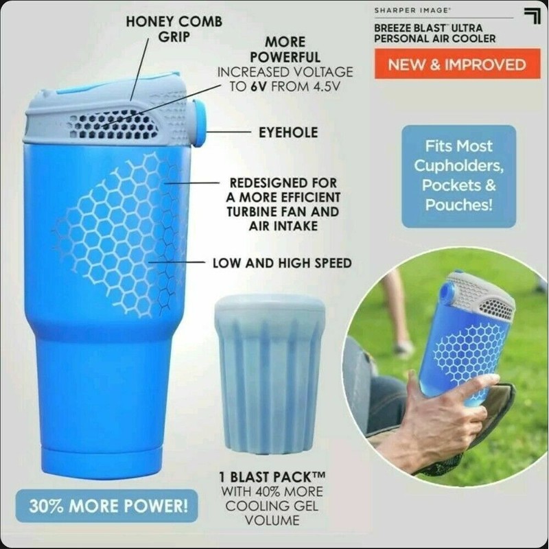 Sharper Image Blue Sharper Image Breeze Blast Ultra Personal Air