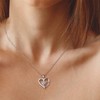 NINAMAID 925 Sterling Necklace Women's Silver Chain Heart Women's Necklaces