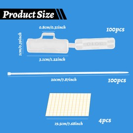 Kabelbeschriftung 100 Stück Kabeletiketten Kabel Beschriftung, Mit100 Nylon Kabelbinder, Mit 4 Etikettenpapier, Nylon Kabelbinder Für Kennzeichnung Und Sortierung Von Kabeln Aller Art