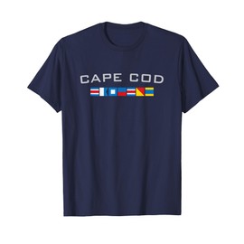 Cape Cod Massachusetts Souvenir Nautical Flags T-Shirt