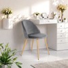 Homy Casa Modern Mid-Century Vanity Chair with Velvet Cushion Metal