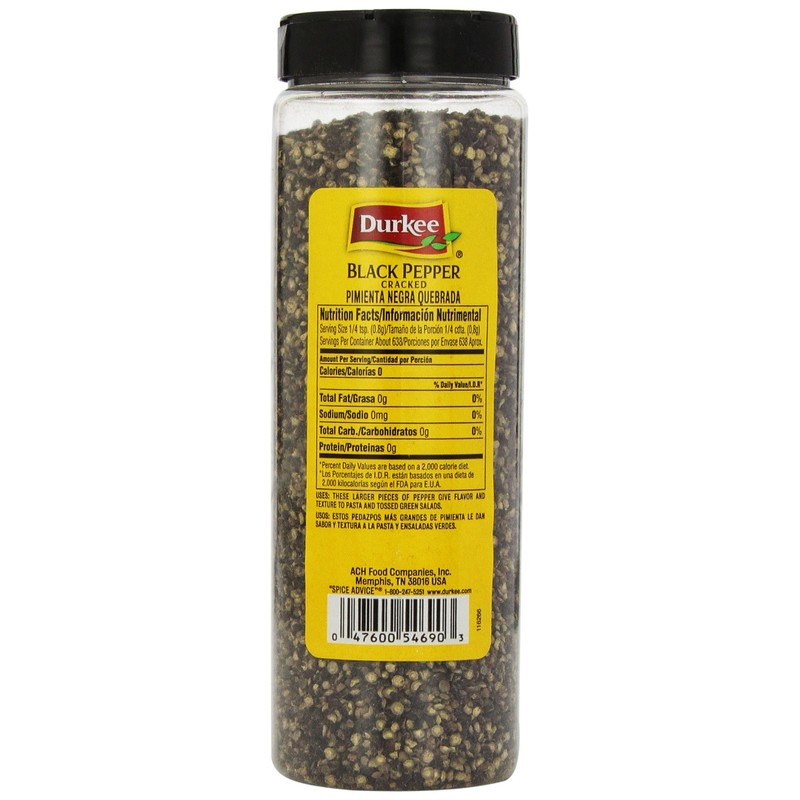 Durkee Black Pepper, Cracked, 18-Ounce