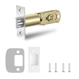 Foxgard Adjustable Deadlatch 2-3/8'' or 2-3/4'', Smart Door Knob Replacement Latch, Keyless Entry Door Lock Deadlatch, Fingerprint Door Lock Accessories