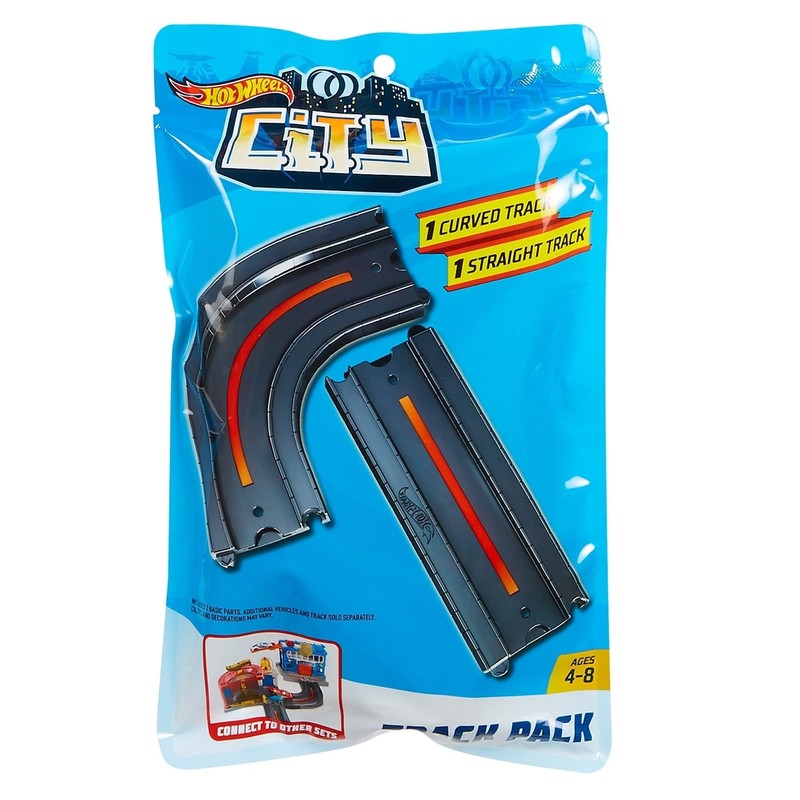Hot Wheels Track Pack Accessory - Straight + Curved, Multicolor