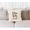 MoonWorks® Cushion Cover with German Text "Ich Du Laufen" (German